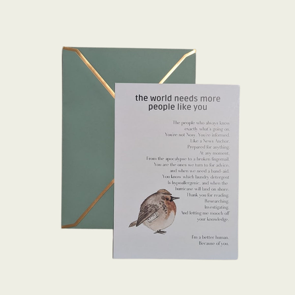 The Ready Robin — People Like You Card