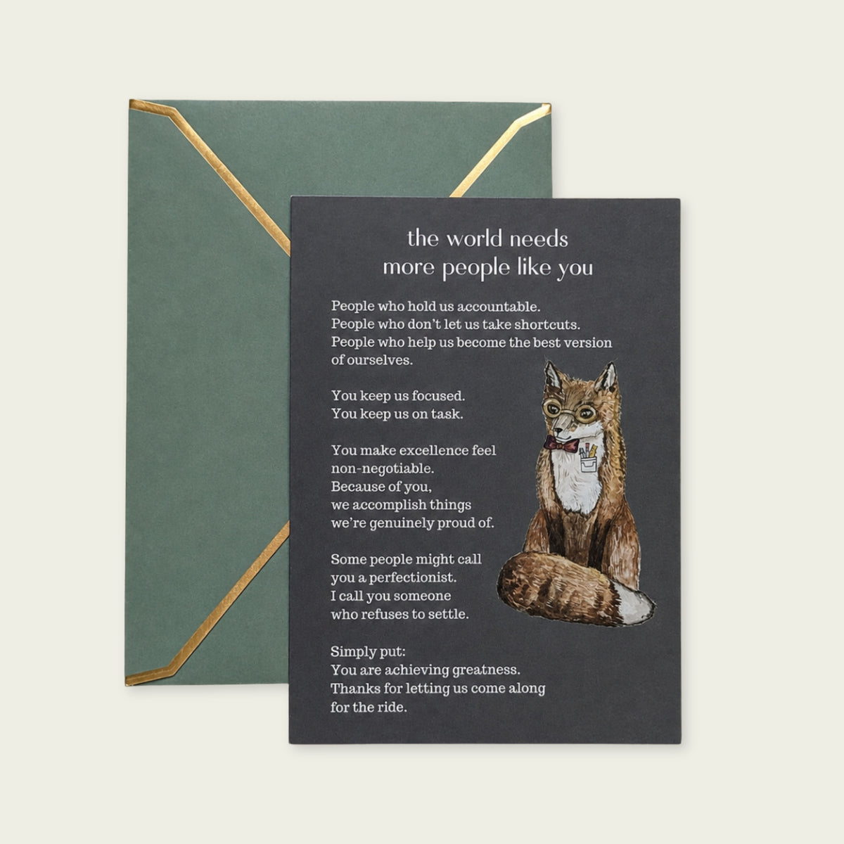 The Most Excellent Fox — People Like You Card
