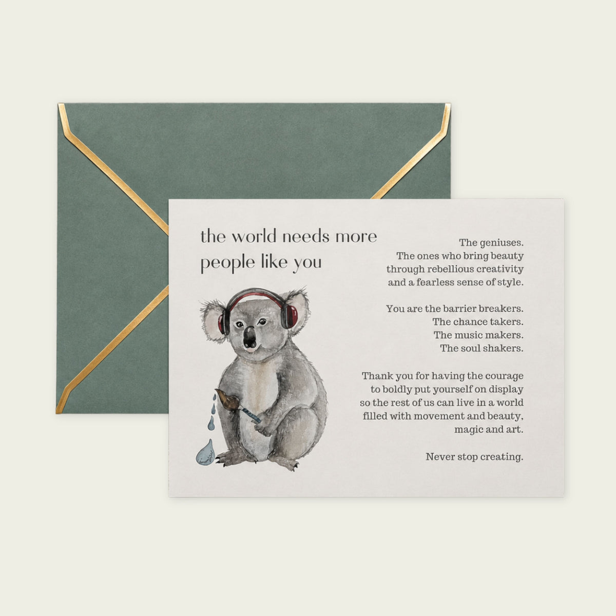 The Creative Koala — People Like You Card