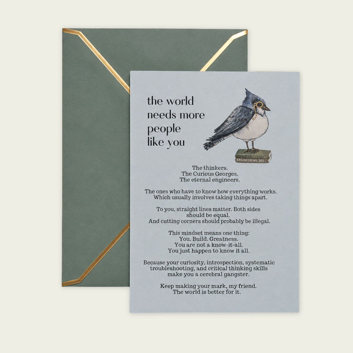The Engineering Bluebird — People Like You Card
