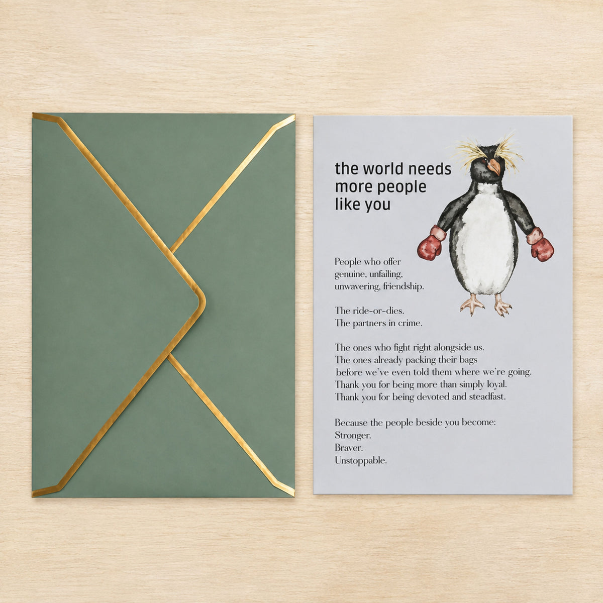 The Faithful Penguin — People Like You Card