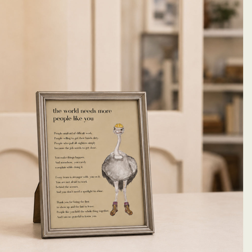 The Hardworking Ostrich — People Like You Card