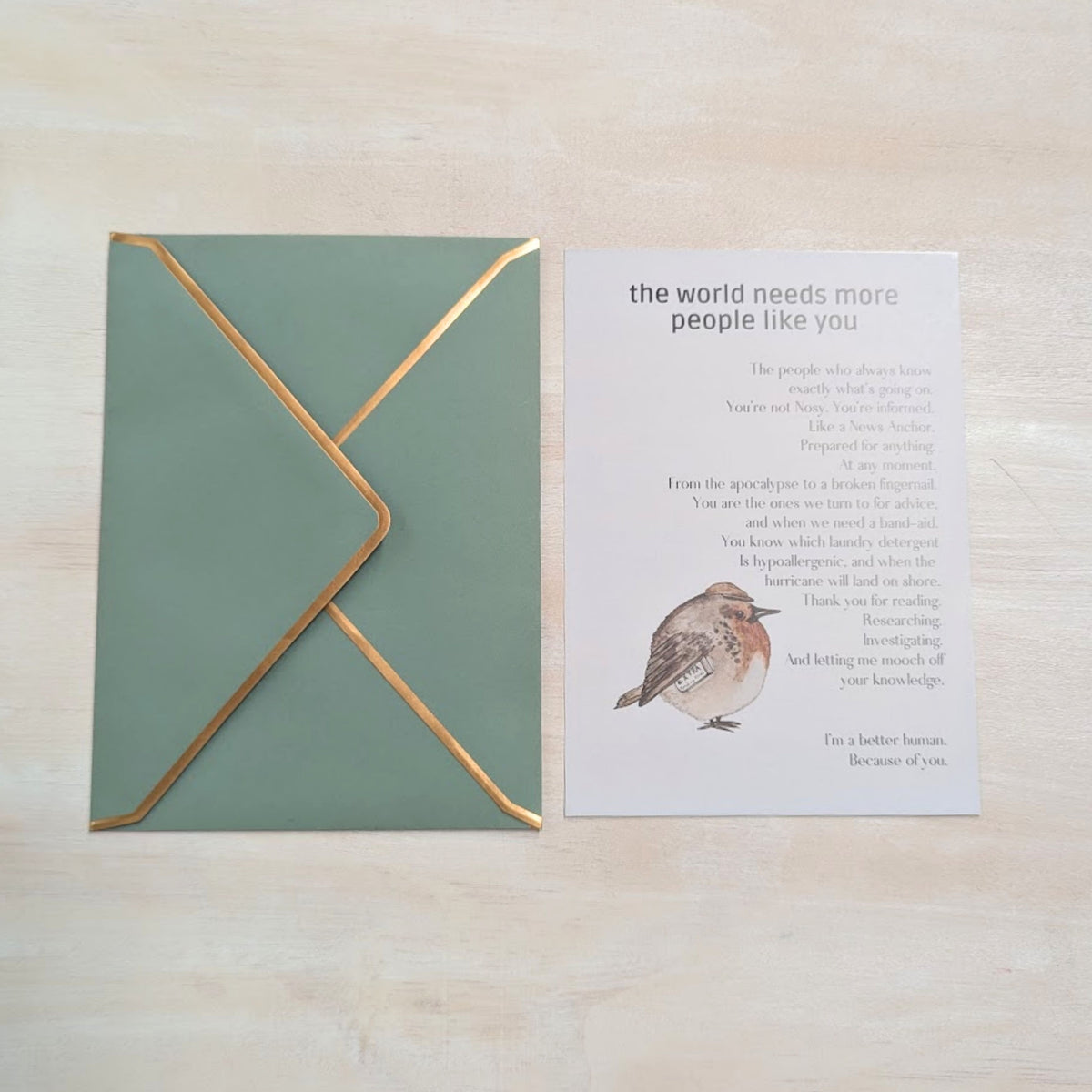 The Ready Robin — People Like You Card