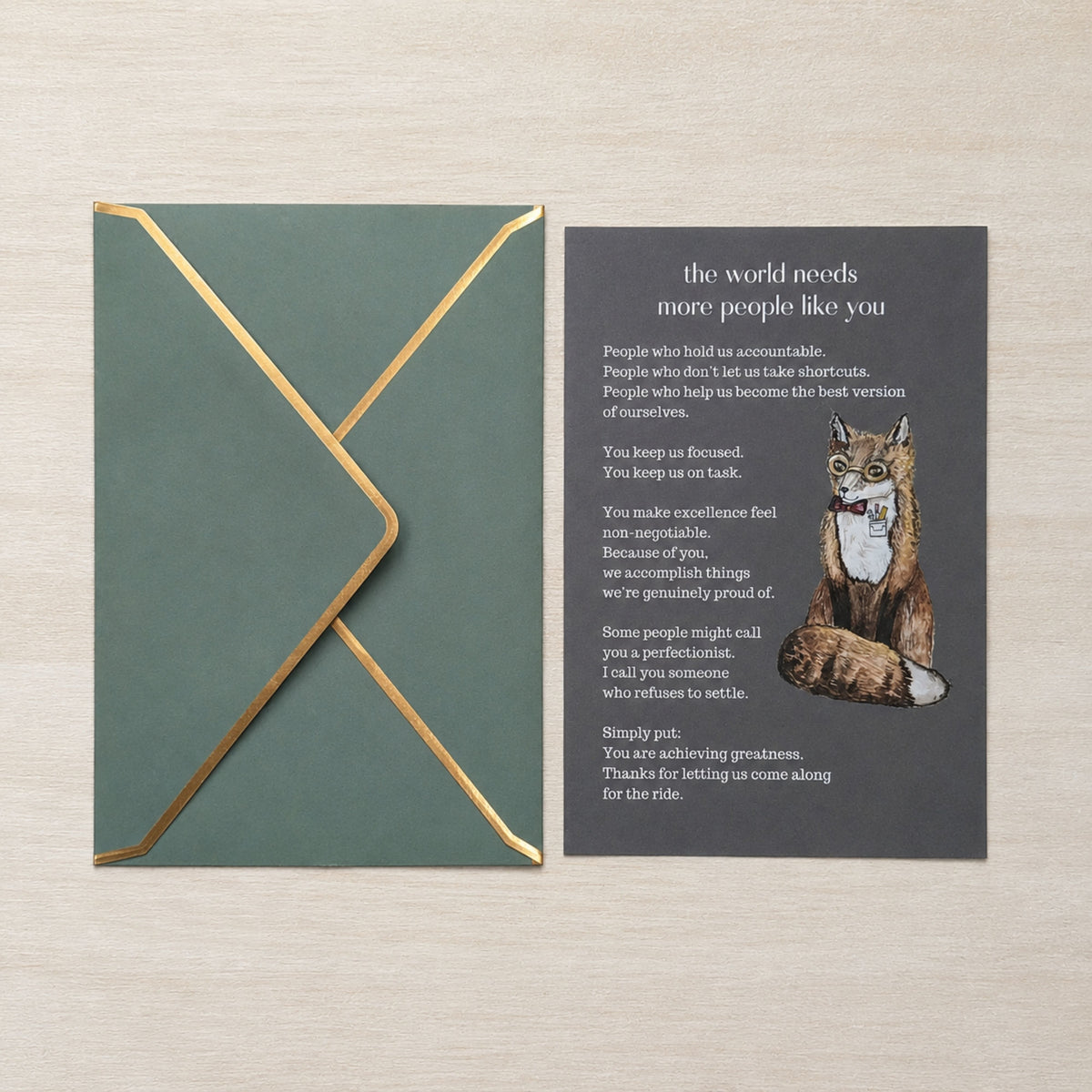 The Most Excellent Fox — People Like You Card