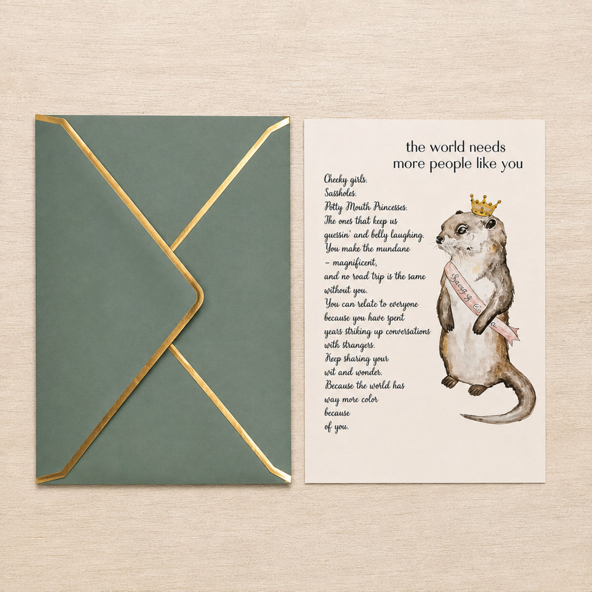 The Sassy Otter — People Like You Card