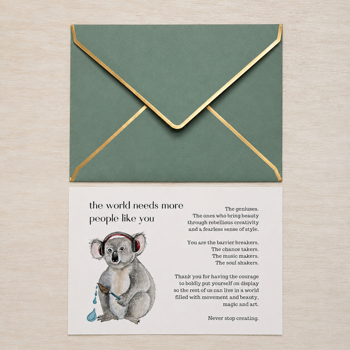 The Creative Koala — People Like You Card
