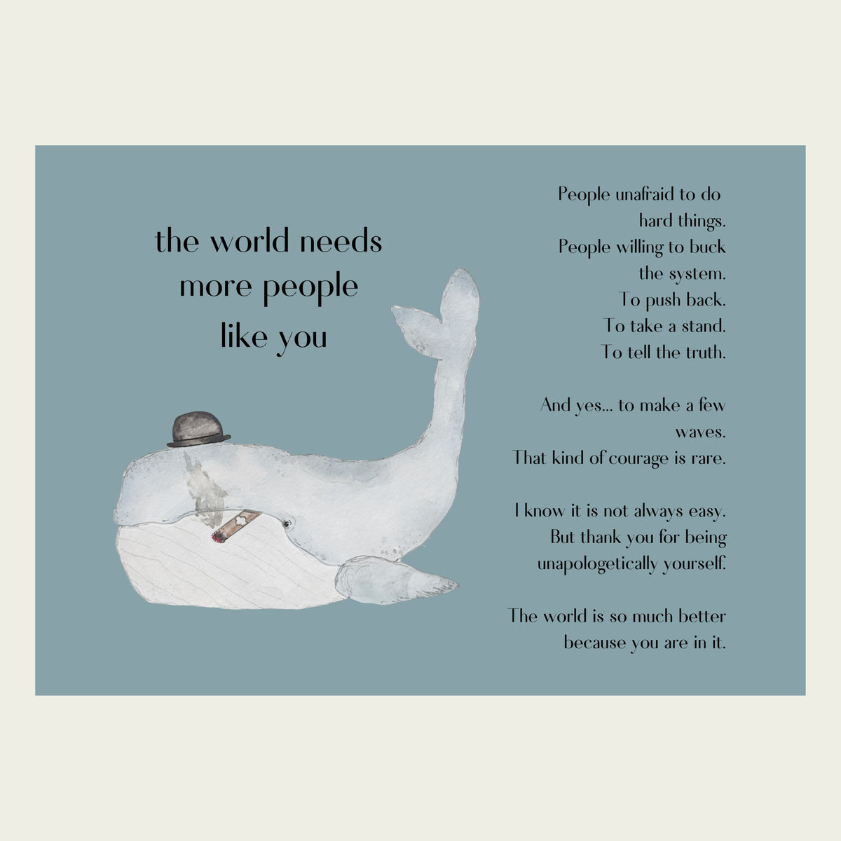 The Fearless Whale — People Like You Card