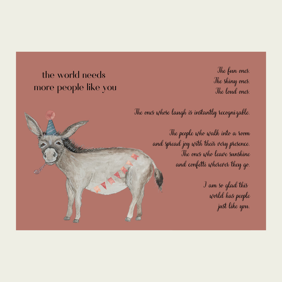 The Party Donkey — People Like You Card