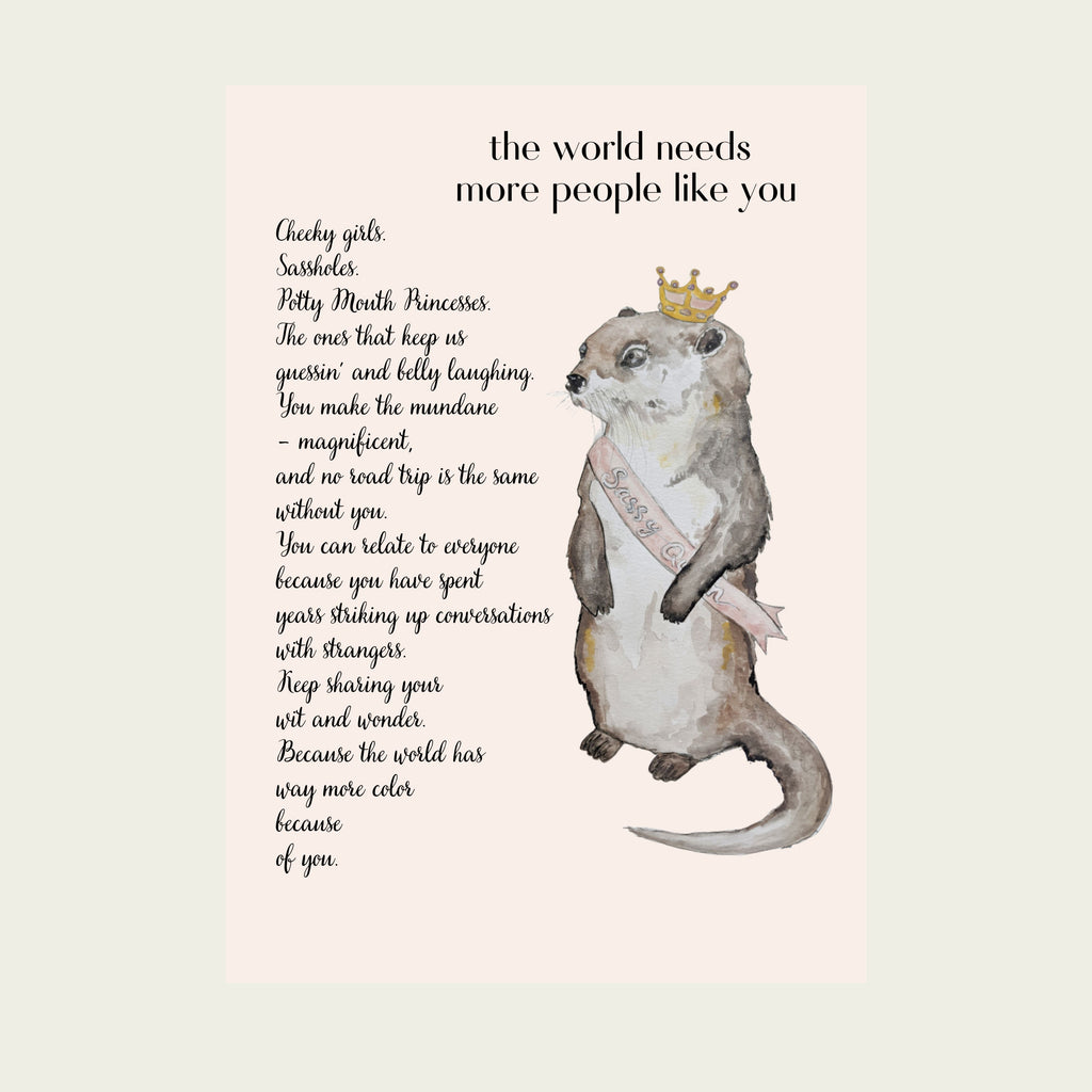 The Sassy Otter — People Like You Card