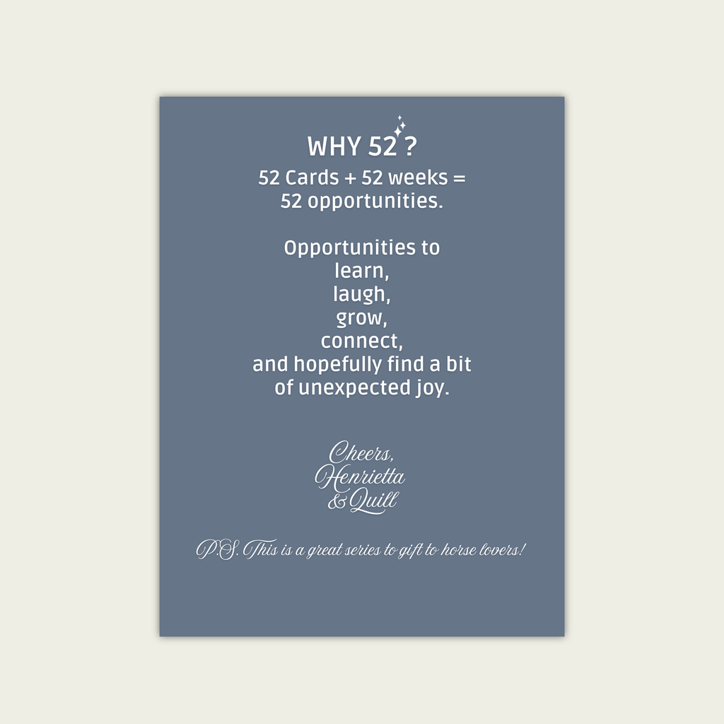 The 52 Collection - Horses. Acrylic Coffee Table Cards