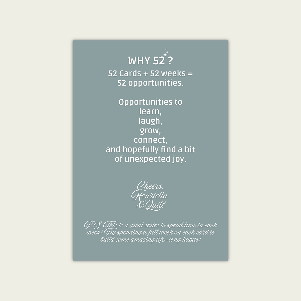 The 52 Collection - Oh Joy! Acrylic Coffee Table Cards