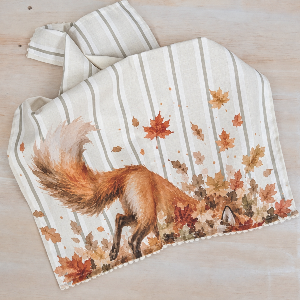Fox & Foliage Hand Towel | Kitchen & Powder Room