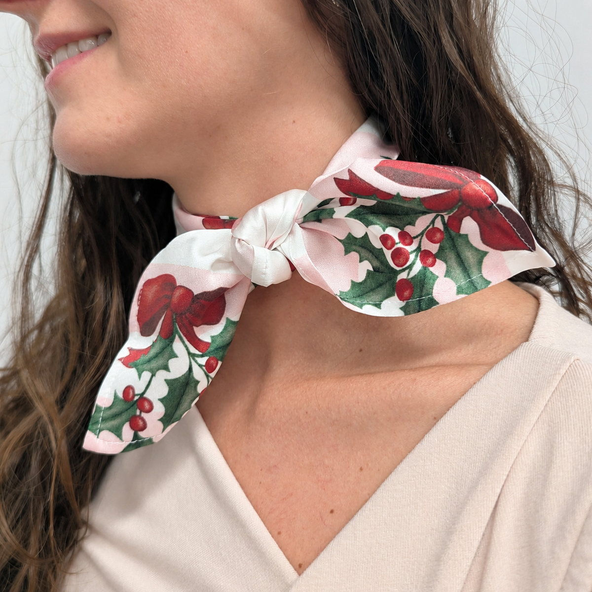 Mistletoe & Merriment Silk Scarf