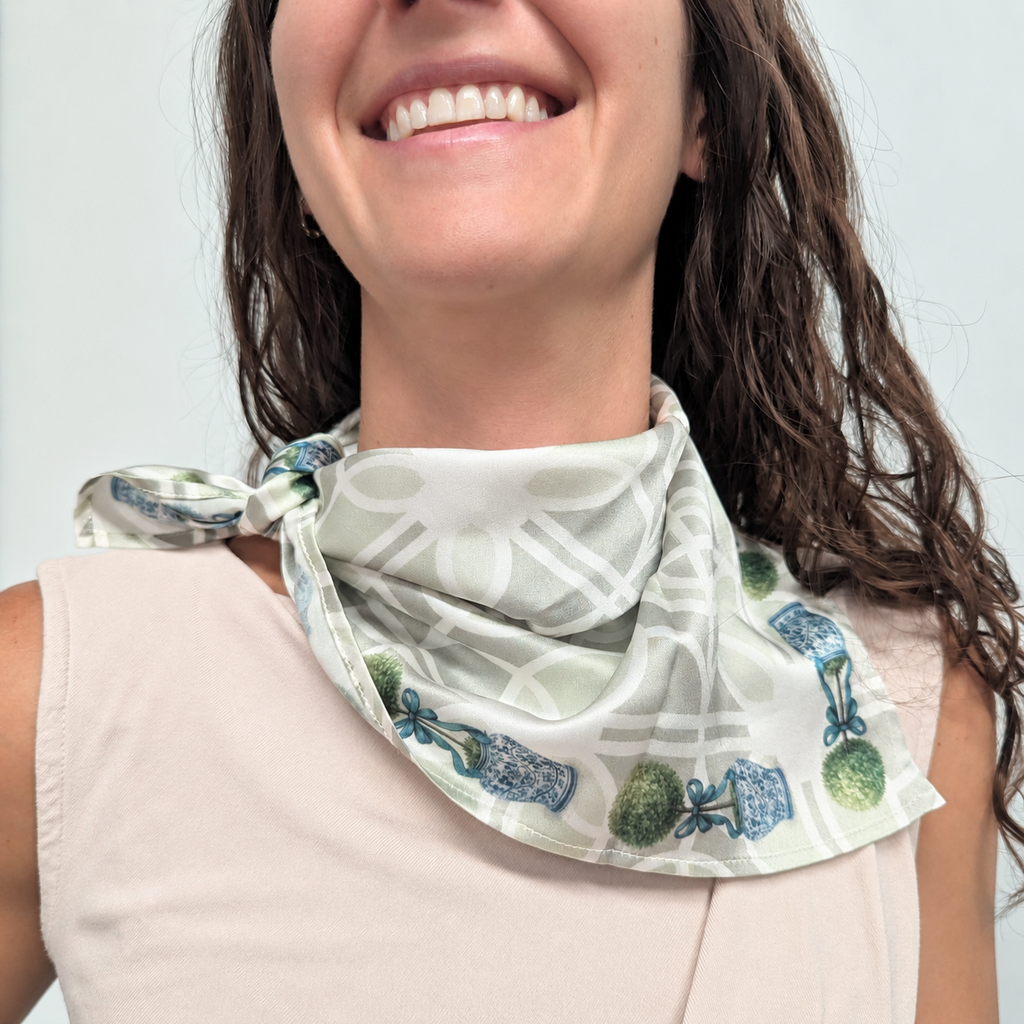 The English Garden Silk Scarf