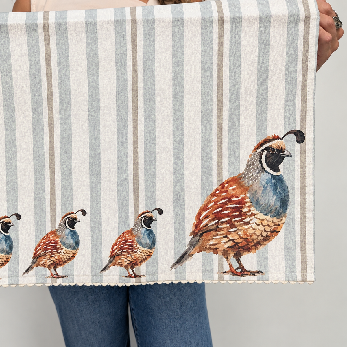 Proper Quails Hand Towel | Kitchen & Powder Room