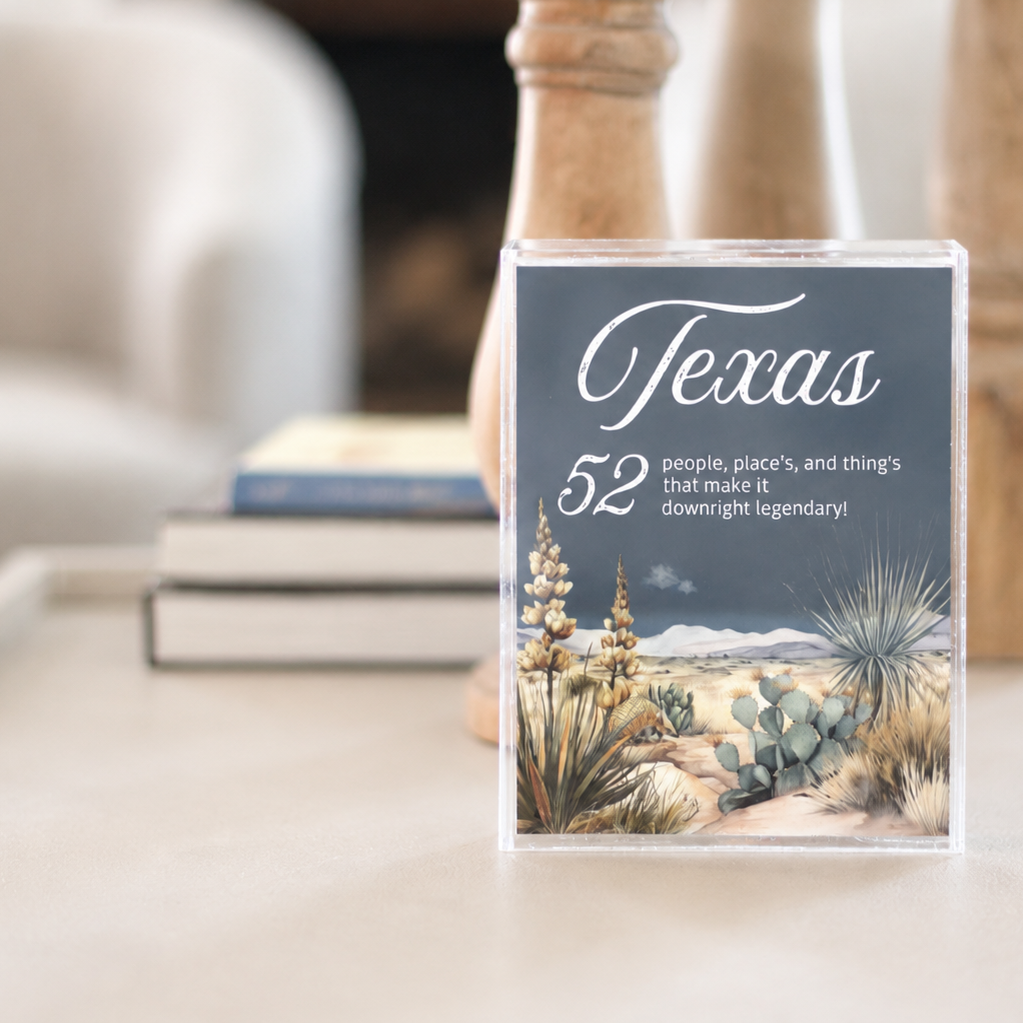 The 52 Collection - Texas. Acrylic Coffee Table Cards
