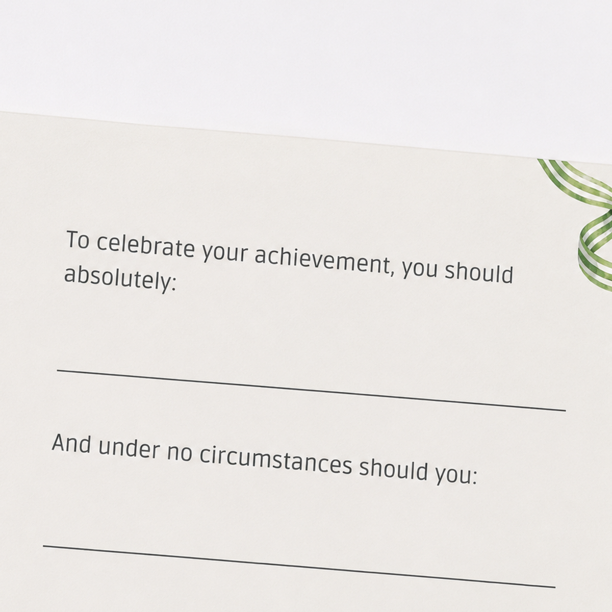 Blankety Blank Congrats Card. All the Things