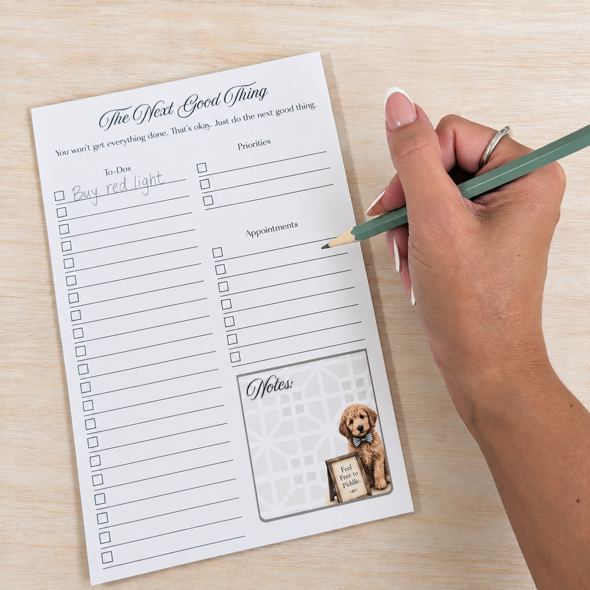 The Next Good Thing Notepad – Doodle Pup
