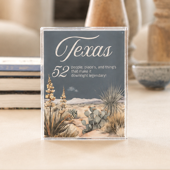 The 52 Collection - Texas. Acrylic Coffee Table Cards