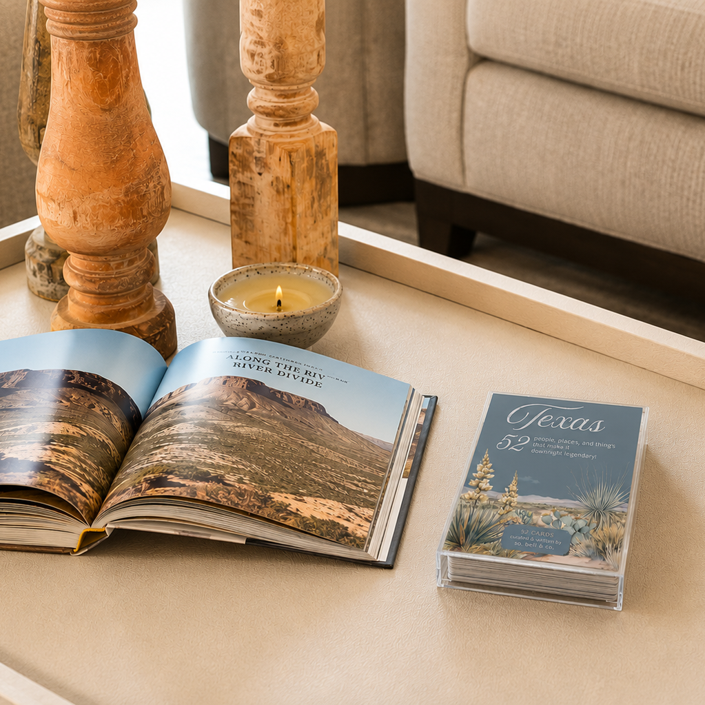 The 52 Collection - Texas. Acrylic Coffee Table Cards