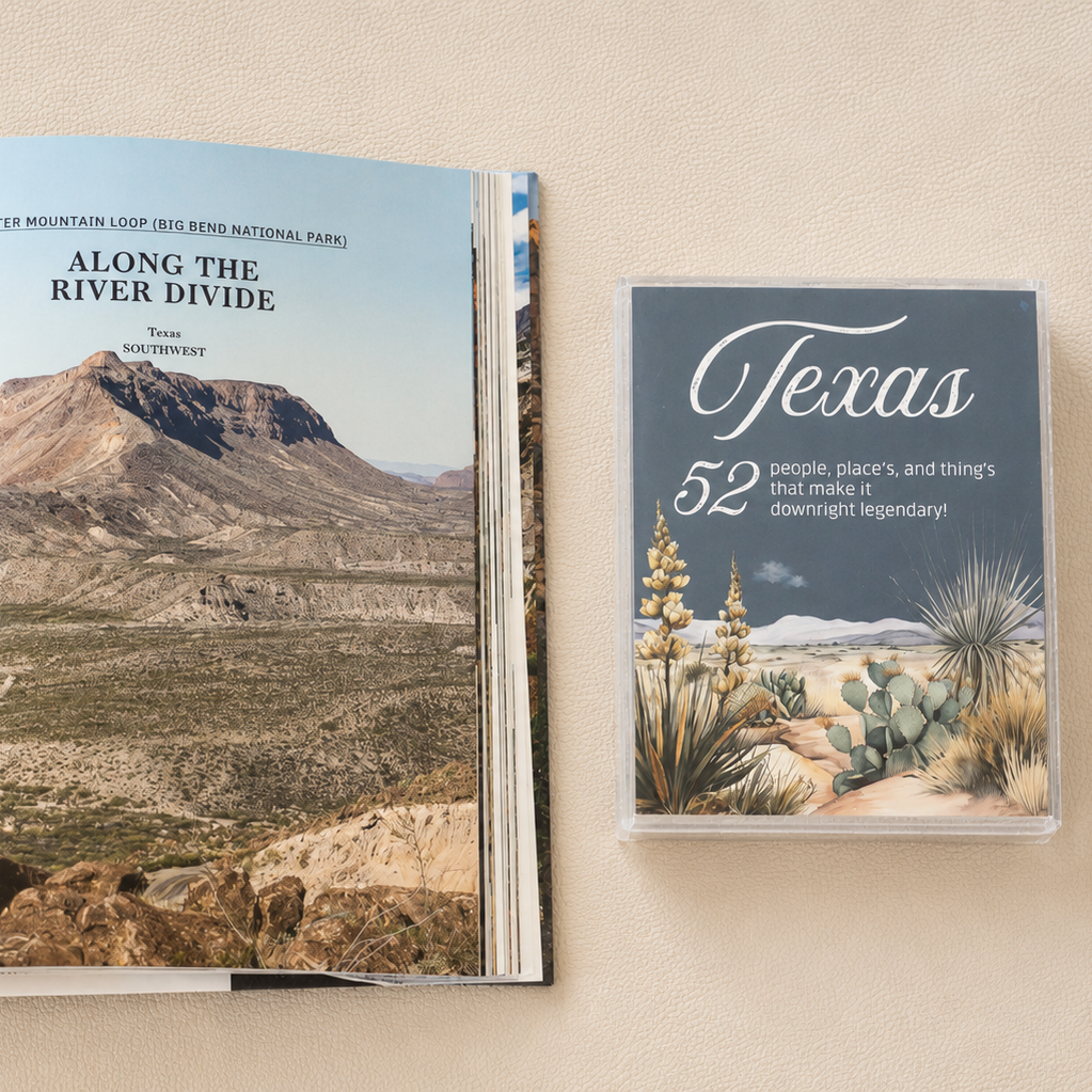 The 52 Collection - Texas. Acrylic Coffee Table Cards