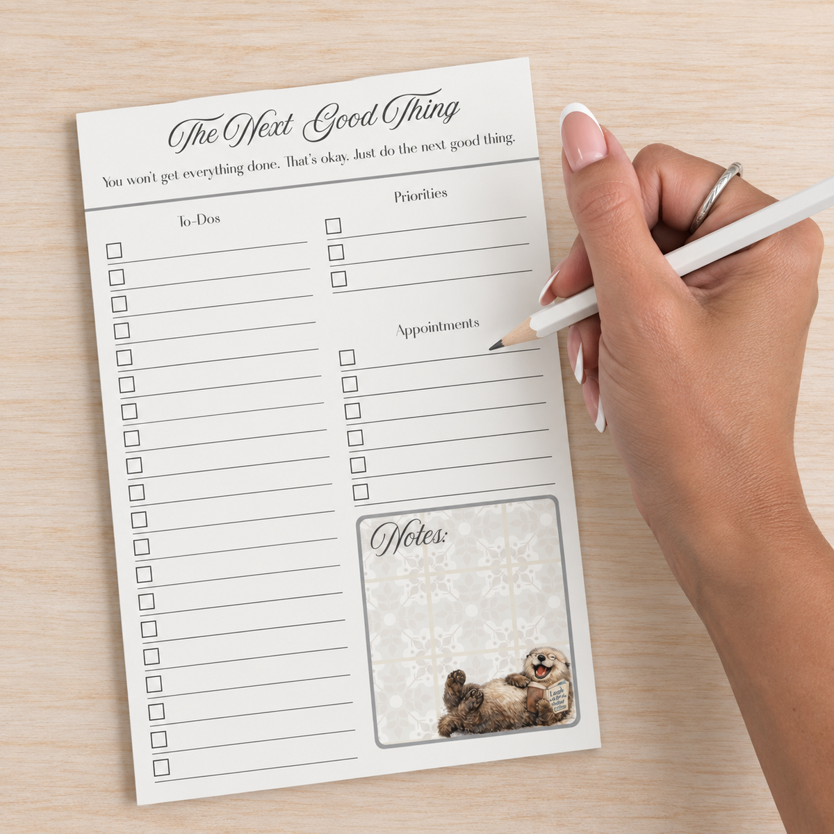 The Next Good Thing Notepad – Silly Otter