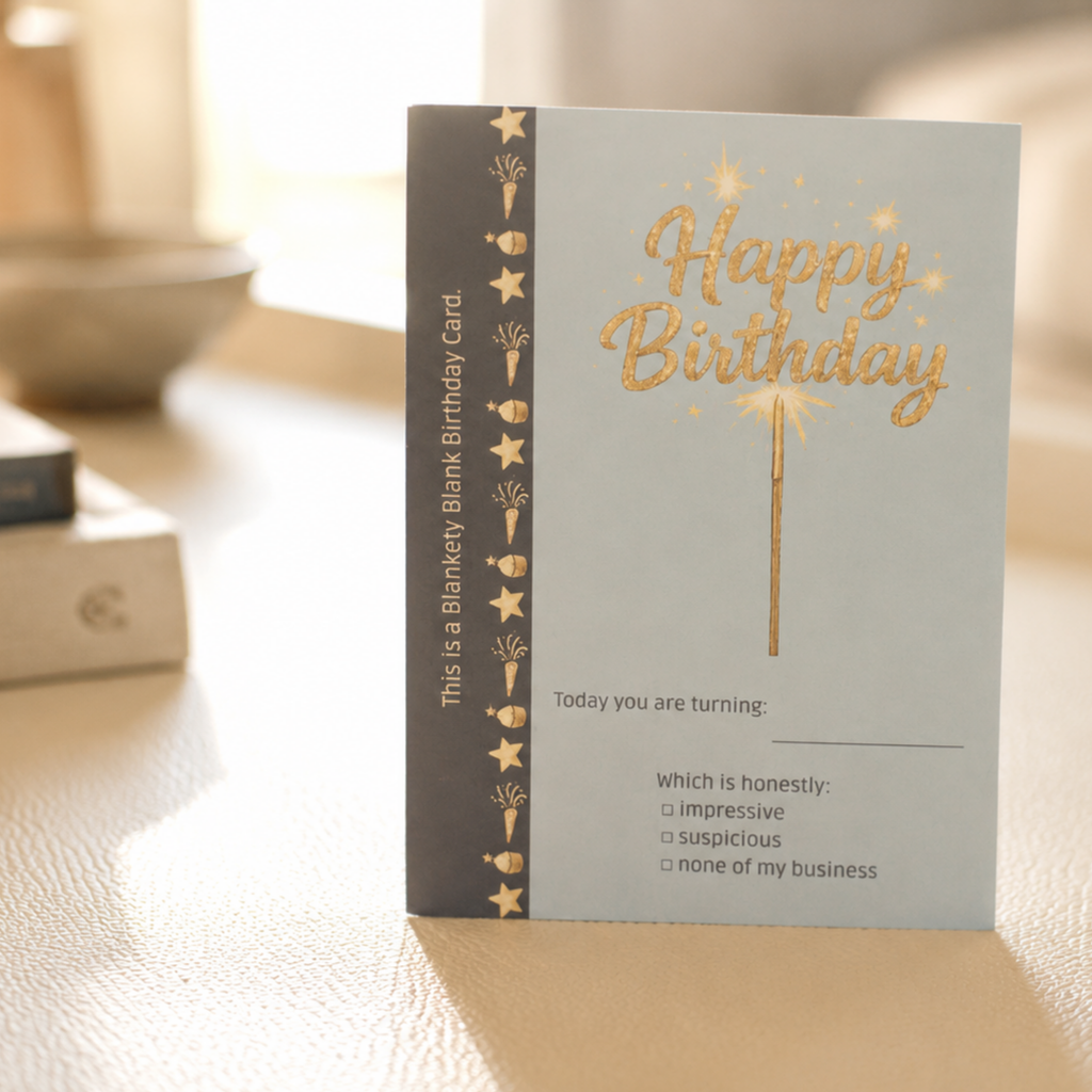 Blankety Blank Birthday Card. Close Friends and Family