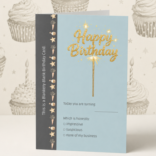 Blankety Blank Birthday Card. Close Friends and Family