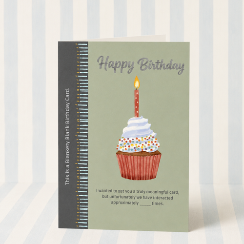 Blankety Blank Birthday Card. Mildly Familiar Acquaintance
